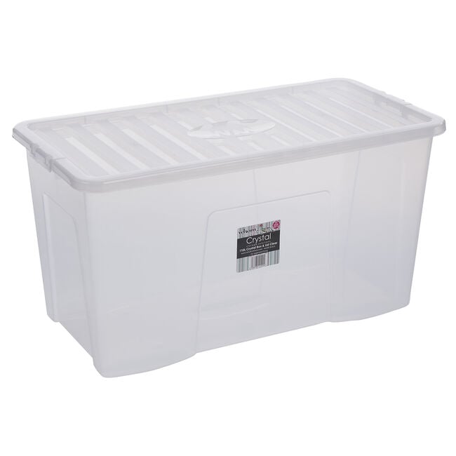Wham 110L Clear Storage Box & Lid