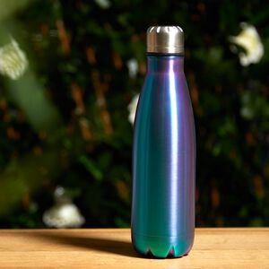 BodyGo Metallic Water Bottle Flask 480ml - Blue