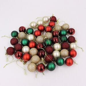Multi Colour Mini Bauble Set - 49 Pack