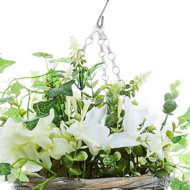 Artificial Spring Flowers Hanging Basket