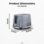 TOWER SOLITAIRE GREY 2 Slice Toaster