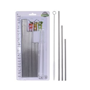 Excellent Houseware Stainless Steel Straws 14Pk