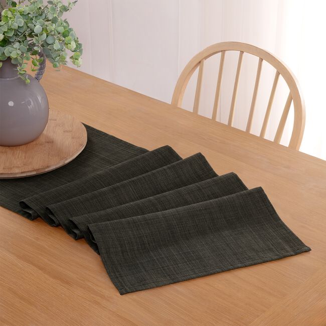 WOVEN WATERPROOF Grey 40x200cm Table Runner