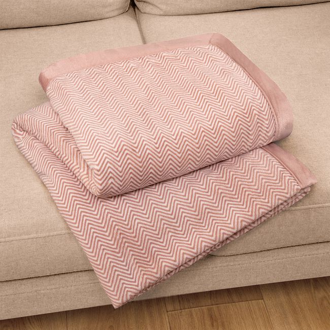 NICOLE DAY HERRINGBONE MAUVE 150x200cm Throw