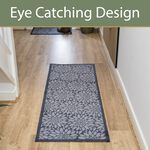 Flowers Black/Grey Mega Runner 57cm x 150cm