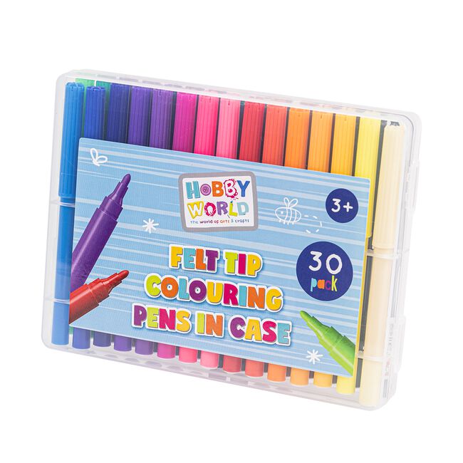 Felt Tip Colouring Pens in Case Set