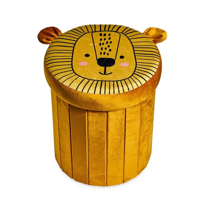 Lion Folding Ottoman - Yellow