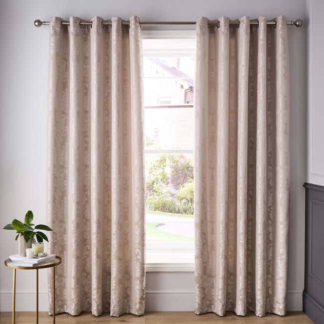 CATHERINE LANSFIELD DAMASK JACQUARD CHAMPAGNE 66X90 Curtains