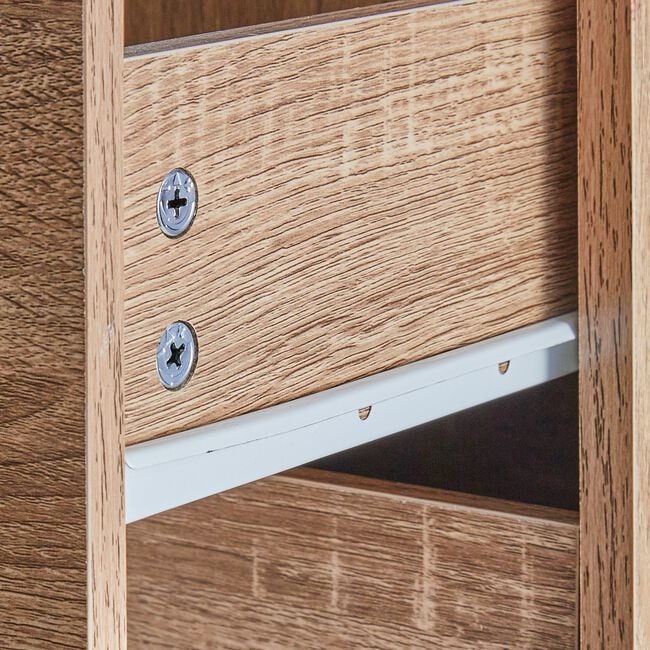 Mayfair Oak Effect 3 Drawer Bedside Locker
