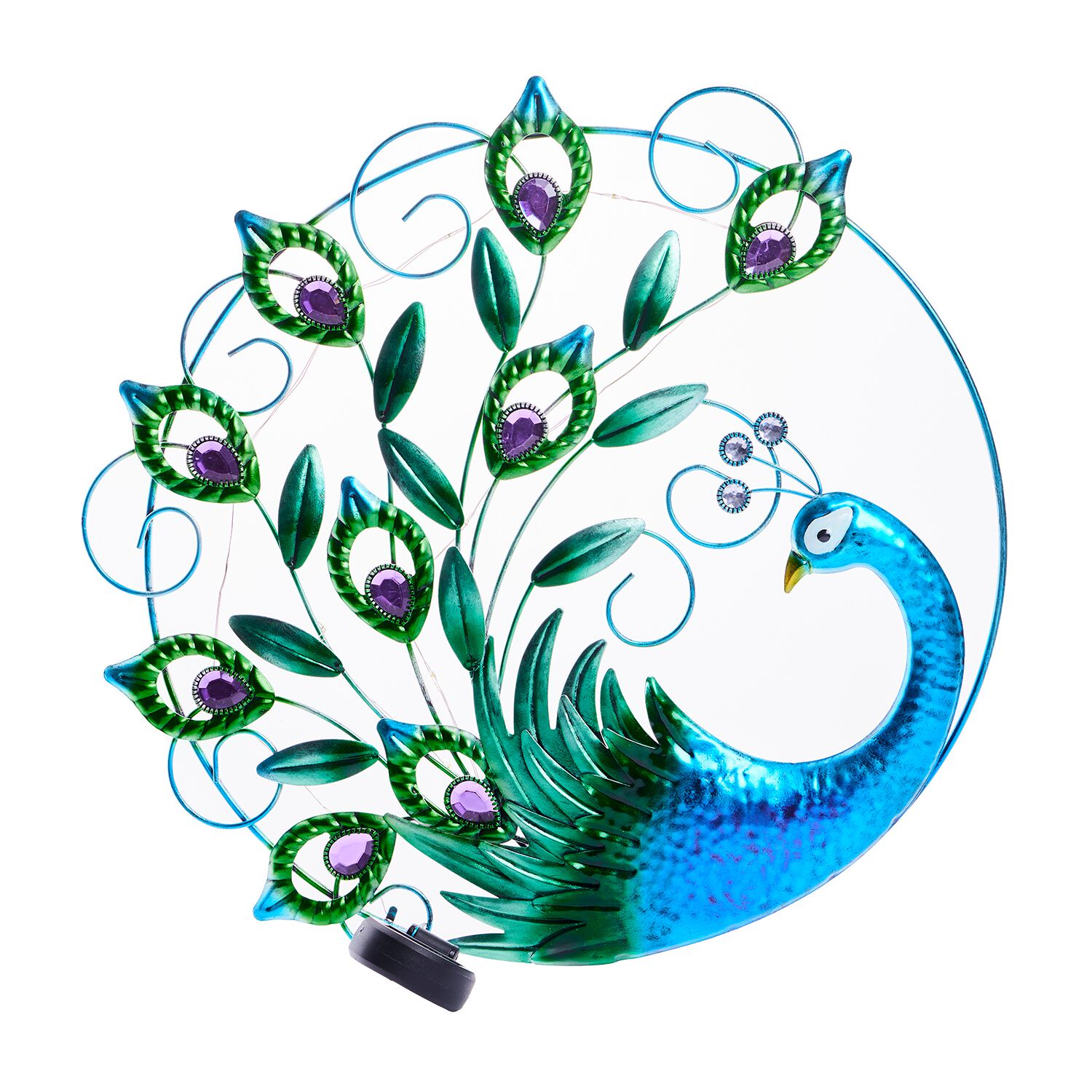 Solar Peacock Garden Wall Art Home Store + More