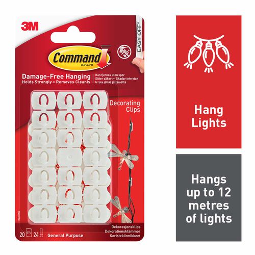 Command Strips Decorating Clips 24 Pack