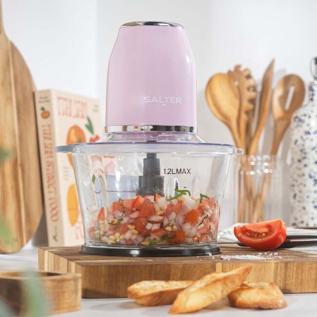 SALTER RETRO PINK Glass Chopper