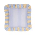 WYLDER BIRDIE STRIPE LEMON/SKY 45X45 Cushion