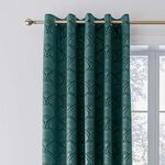 CATHERINE LANSFIELD ART DECO PEARL TEAL 66X72 Curtains