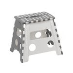Folding Step Stool - Grey/White