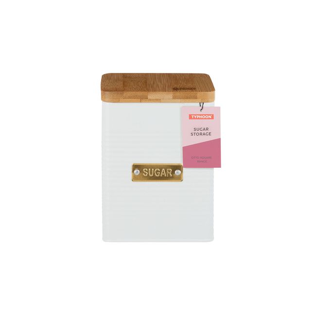 Typhoon Otto Square White Sugar Canister 
