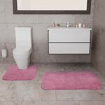 COTTON PLAIN DYE BLUSH 2PCE Bathroom Set