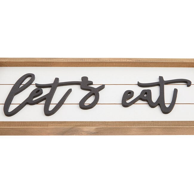 Let's Eat Quote Framed Wall Décor