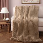 NICOLE DAY FAUX FUR NATURAL 130x170cm Throw