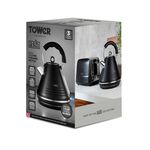 Tower Ash Black 1.7L Pyramid Kettle