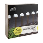 6 Mini Crackle Ball Post Solar Garden Lights
