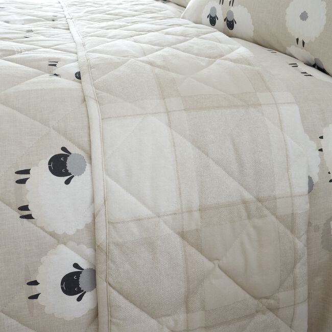 Brushed Cotton Snoozy Sheep Bedspread