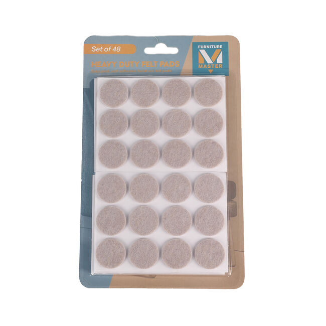Heavy Duty Felt Pads 48 Pack