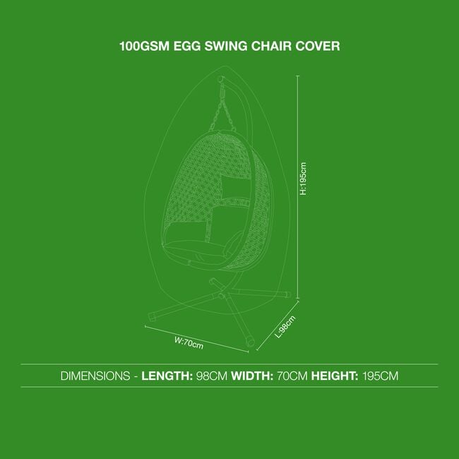 100GSM Egg Swing Chair Cover 