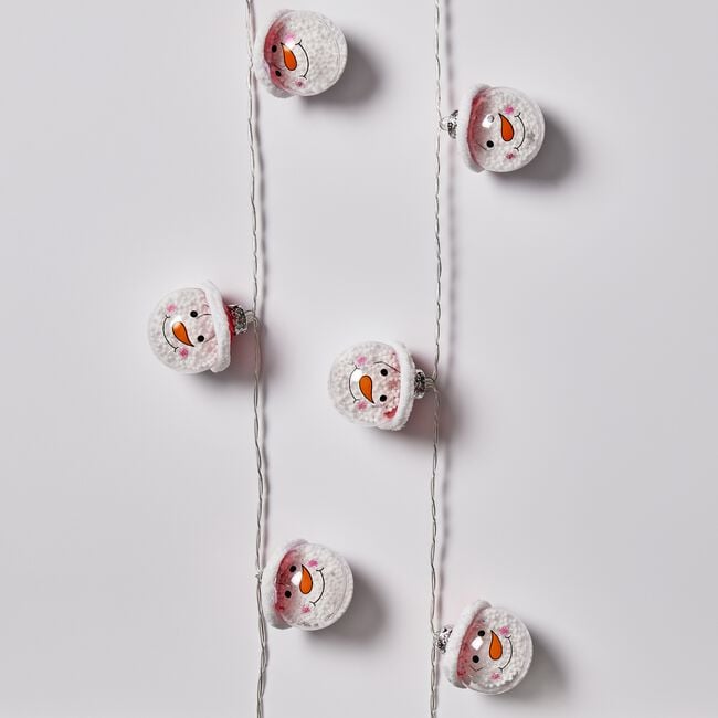 10 Snowman LED String Lights