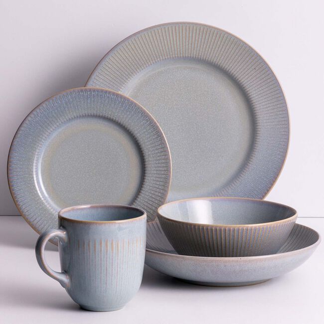 Mason Cash Reactive Linear Grey Side Plate