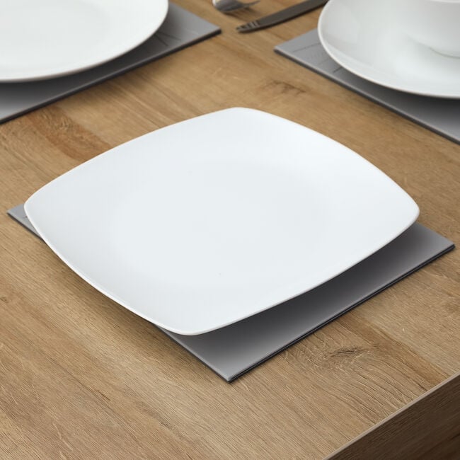 Abney & Croft White Square Dinner Plate