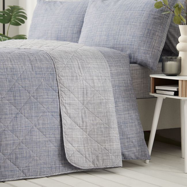 Finley Bedspread 200cm x 220cm - Navy