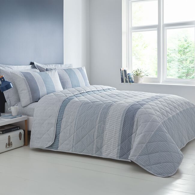 SHILOH BLUE 200x220 Bedspread