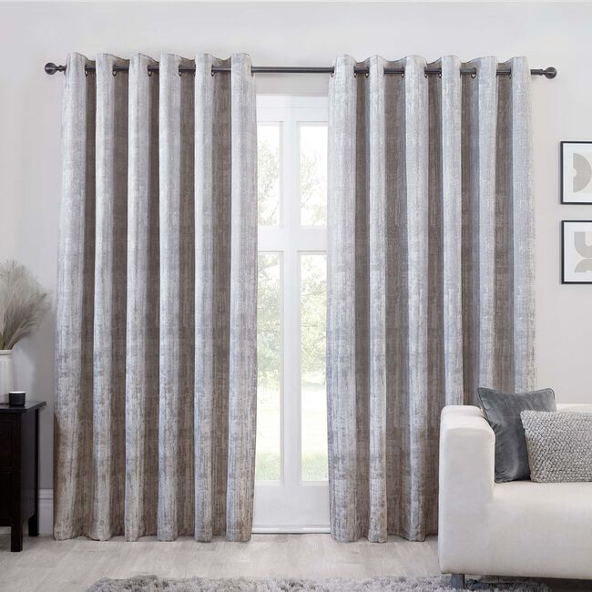 SEVILLA BRUSHED ICE GREY 66x72 Curtain