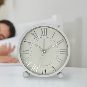 TABLE ALARM CLOCK White 11cm