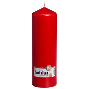 Bolsius Red Pillar Candle 25 x 8cm