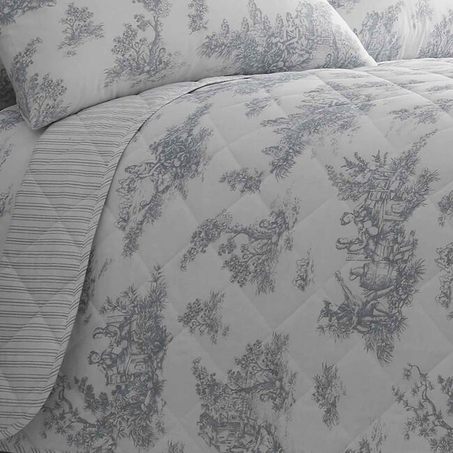 Nicole Day Edith Bedspread 200cm x 220cm - Grey