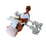 Cow Plush & Rope Dog Toy