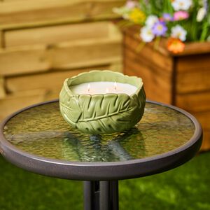 Green Leaf 3 Wick Citronella Candle