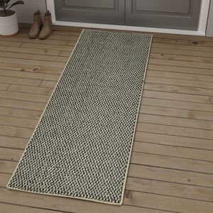 Sahara Doormat 60x180cm - Ivory & Charcoal