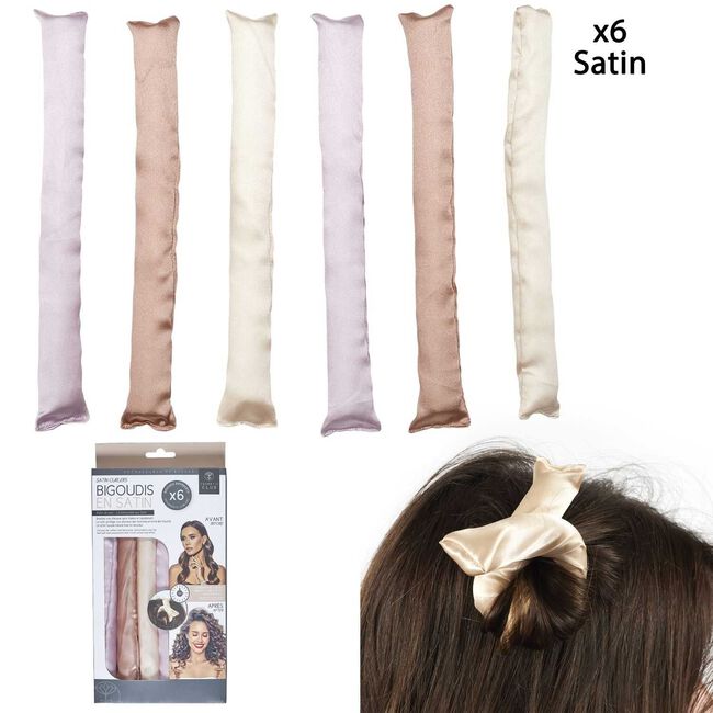 Cosmetic Club Satin Curlers Set 6PK