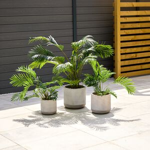 PETRA Small Grey Stone Effect Pot