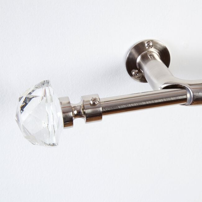 ROOM DARKENING EXTENDABLE DIAMOND 70-120cm Nickel