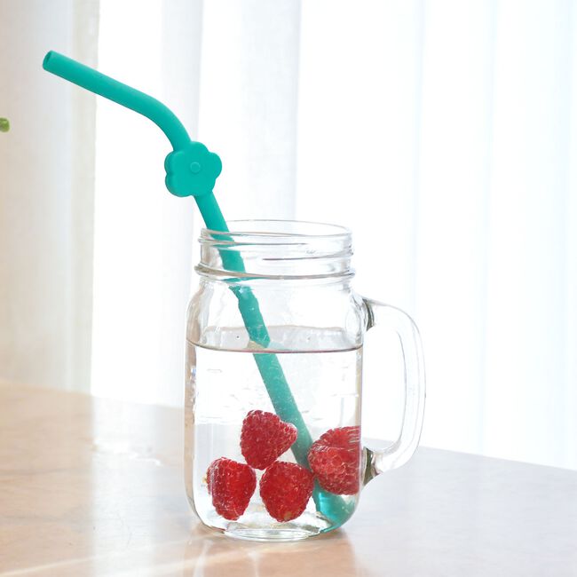 Melii 6 Silicone Straws with Cleaning Brush