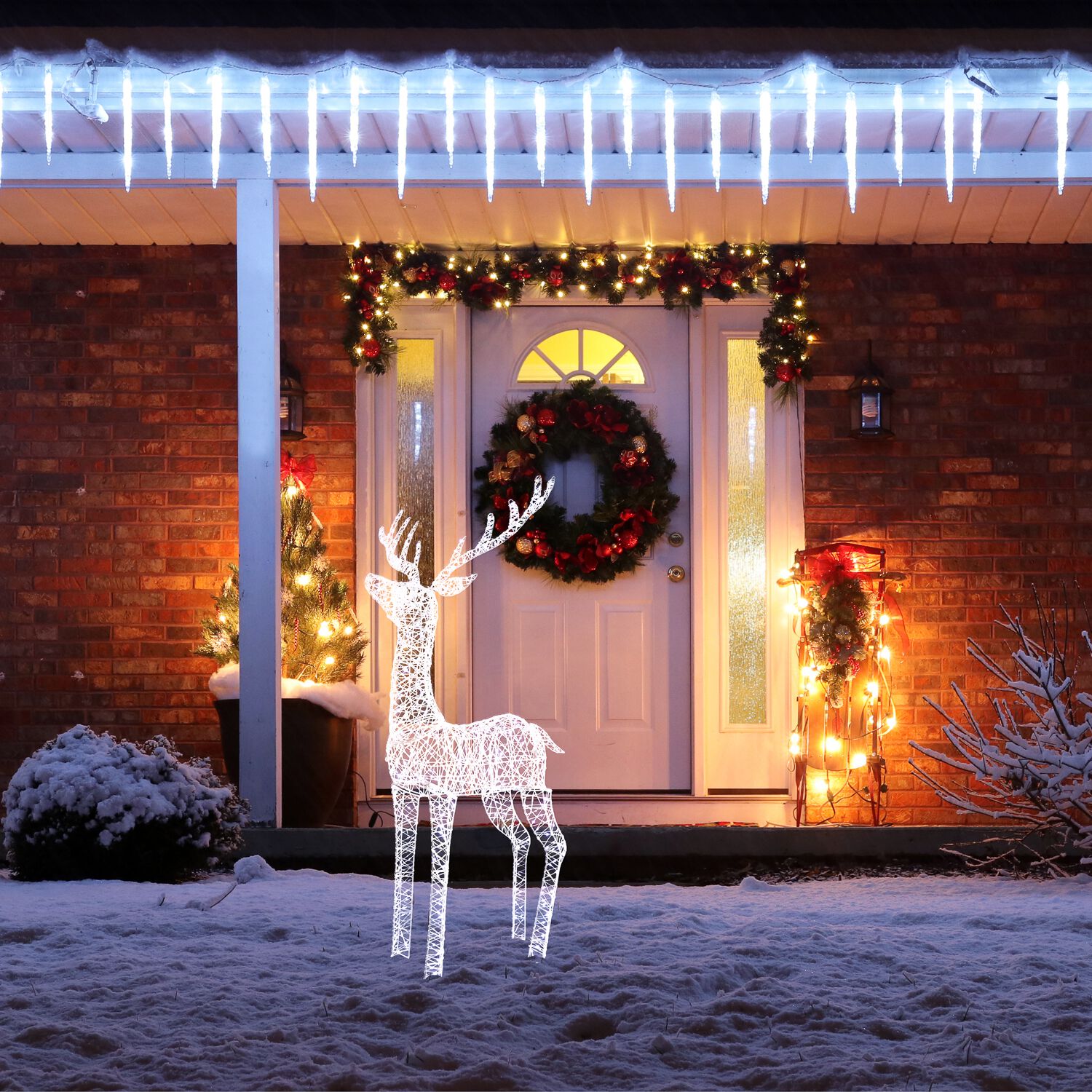 Christmas reindeer lights discount