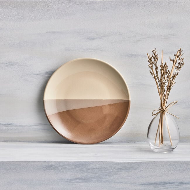 ABNEY & CROFT THREE TONE Mocha Dinner Plate