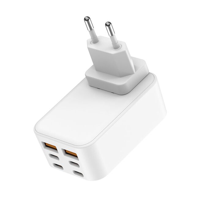 Budi 60W GaN Travel Charger 6 Port USB-C & USB-A