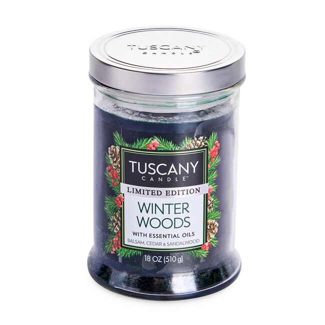 Tuscany Single Pour Candle Winter Woods 18oz