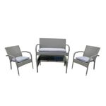 Sicily 4 Piece Rattan Sofa Set