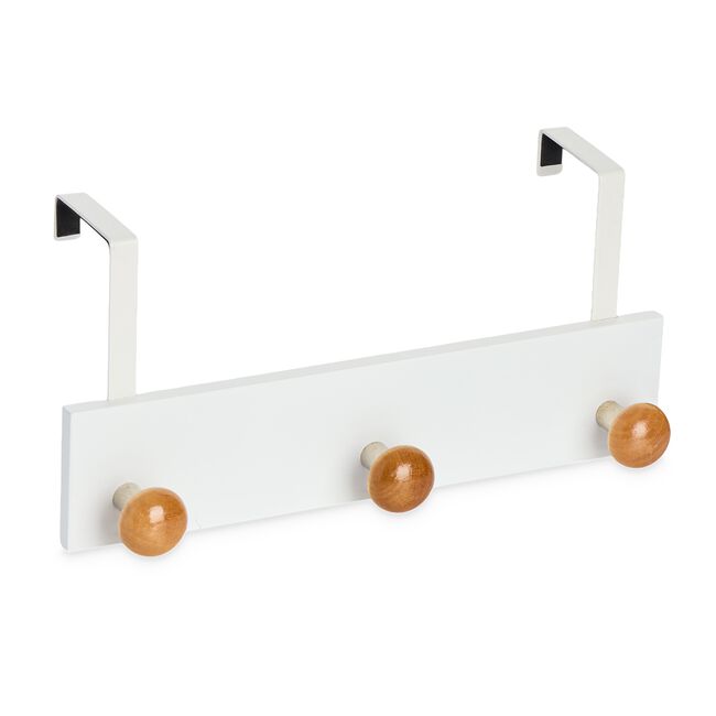 Over Door 3 Hook Wooden Hanger 